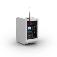 LD Systems ANNY® 8 BPH B8 W - Altoparlante PA Bluetooth® portatile alimentato a batteria con mixer e 1x microfono headset (incl. bodypack), Pure White