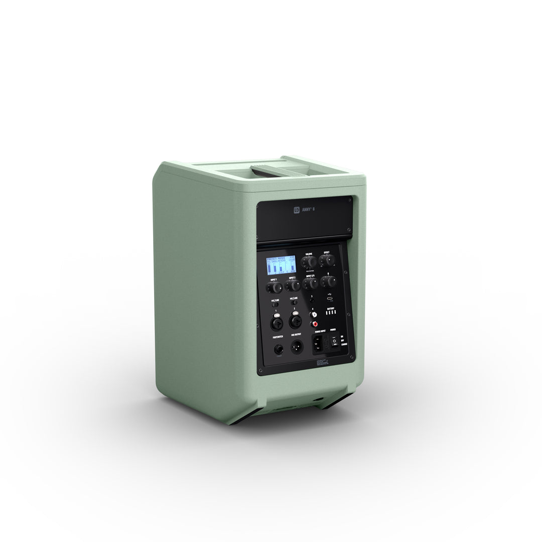 LD Systems ANNY® 8 GN - Altoparlante PA portatile a batteria Bluetooth® con mixer, Adventure Green