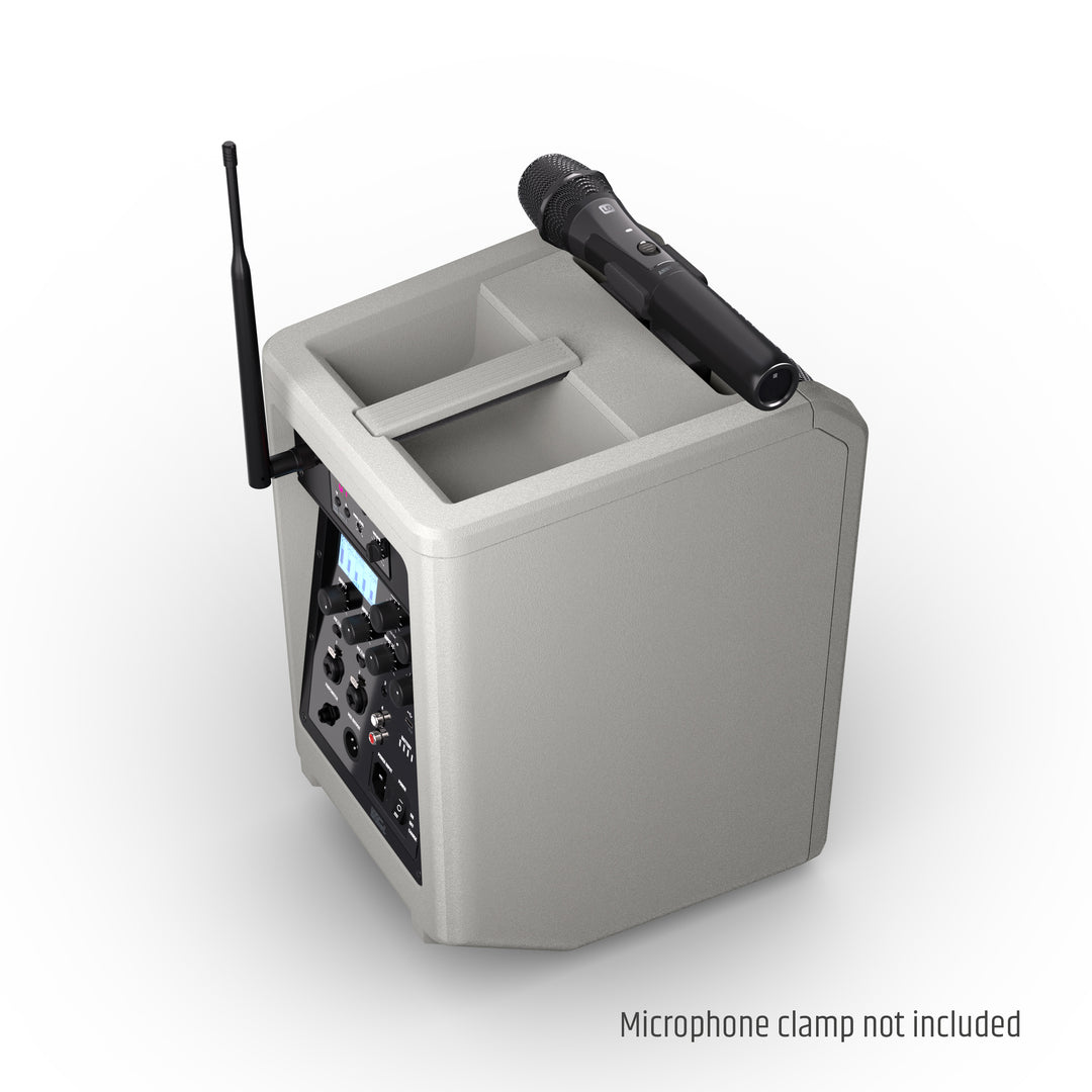 LD Systems ANNY® 8 HHD B5 G - Altoparlante PA Bluetooth® portatile alimentato a batteria con mixer e 1x microfono palmare wireless, Urban Grey
