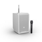 LD Systems ANNY® 8 HHD B5 W - Bærbar batteridrevet Bluetooth® PA-højttaler med mixer og 1x trådløs håndholdt mikrofon, ren hvid
