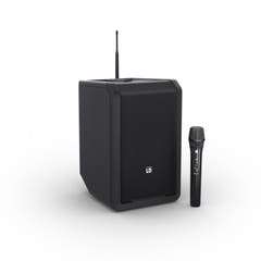 LD Systems ANNY® 8 HHD B5 - Altoparlante PA portatile Bluetooth® alimentato a batteria con mixer e 1 x microfono portatile wireless, Stage Black