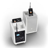 LD Systems ANNY® 8 HHD B6 W - Bærbar batteridrevet Bluetooth® PA-højttaler med mixer og 1x trådløs håndholdt mikrofon, Ren hvid