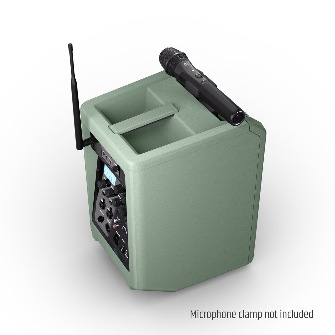 LD Systems ANNY® 8 HHD B8 GN - Altoparlante PA portatile a batteria Bluetooth® con mixer e 1x microfono palmare wireless, Adventure Green