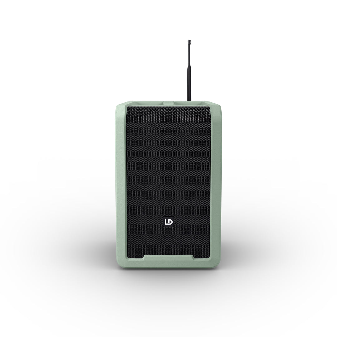 LD Systems ANNY® 8 HHD B8 GN - Altoparlante PA portatile a batteria Bluetooth® con mixer e 1x microfono palmare wireless, Adventure Green
