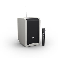 LD Systems ANNY® 8 HHD B8 G - Altoparlante PA Bluetooth® portatile alimentato a batteria con mixer e 1 microfono wireless palmare, Urban Grey