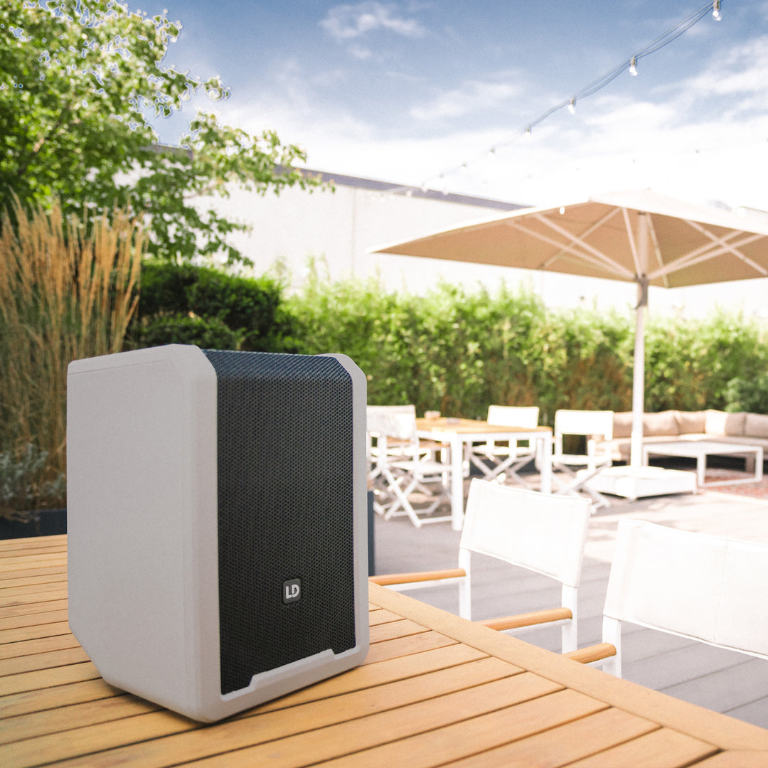 LD Systems ANNY® 8 HHD B8 G - Altoparlante PA Bluetooth® portatile alimentato a batteria con mixer e 1 microfono wireless palmare, Urban Grey
