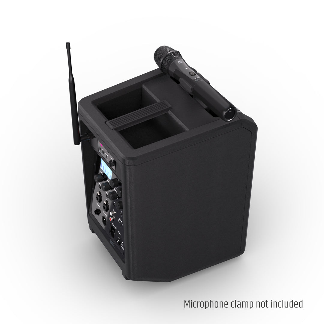 LD Systems ANNY® 8 HHD B8 - altoparlante PA portatile a batteria Bluetooth® con mixer e 1 x microfono palmare wireless, Stage Black