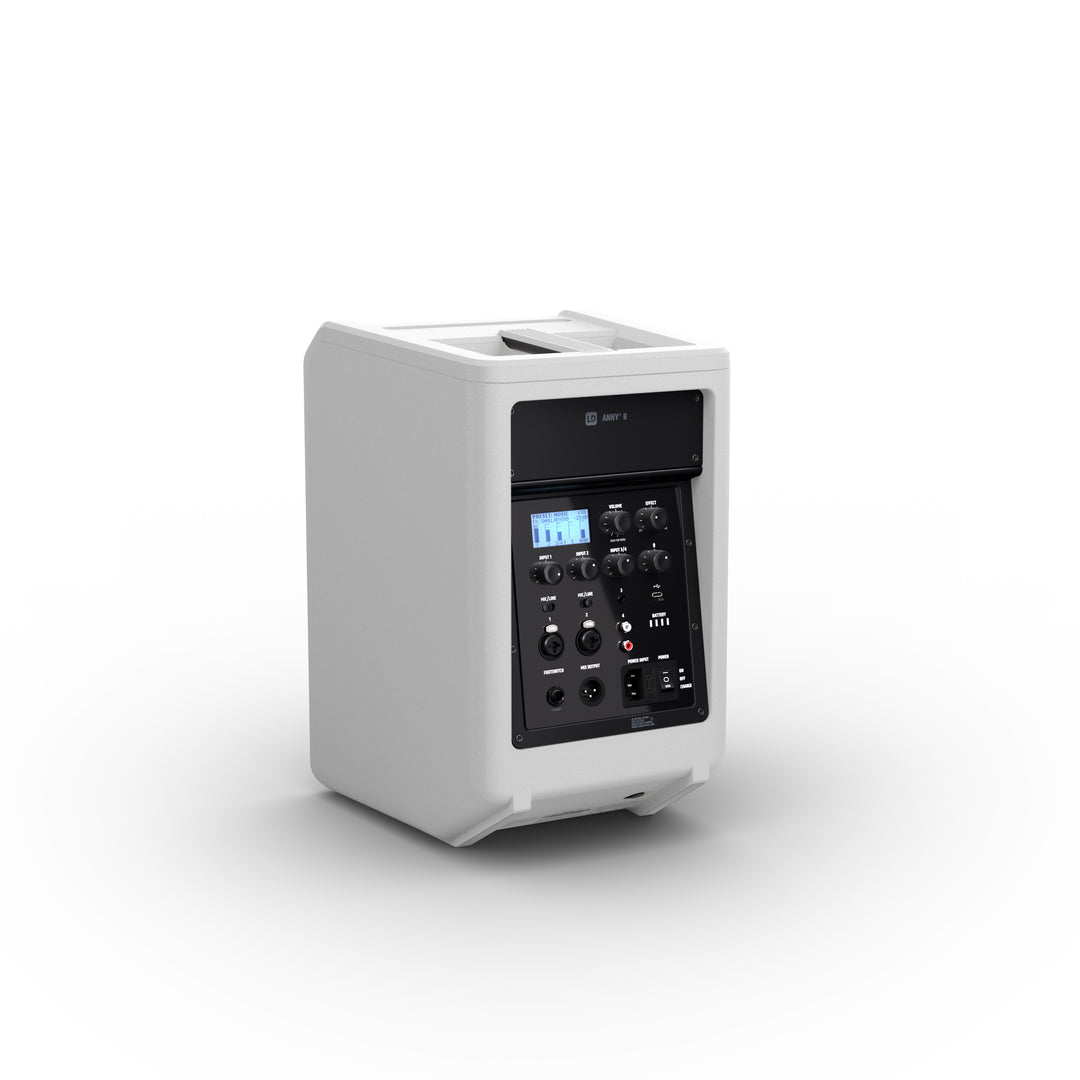 LD Systems ANNY® 8 W - Altoparlante PA Bluetooth® portatile alimentato a batteria con mixer, bianco puro