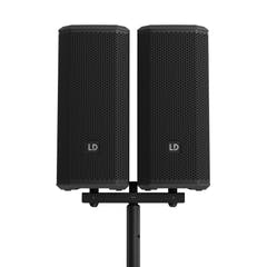 LD Systems DAVE 10 G4X DUAL STAND – Asta per altoparlante con forcella di montaggio per DAVE 10 G4X