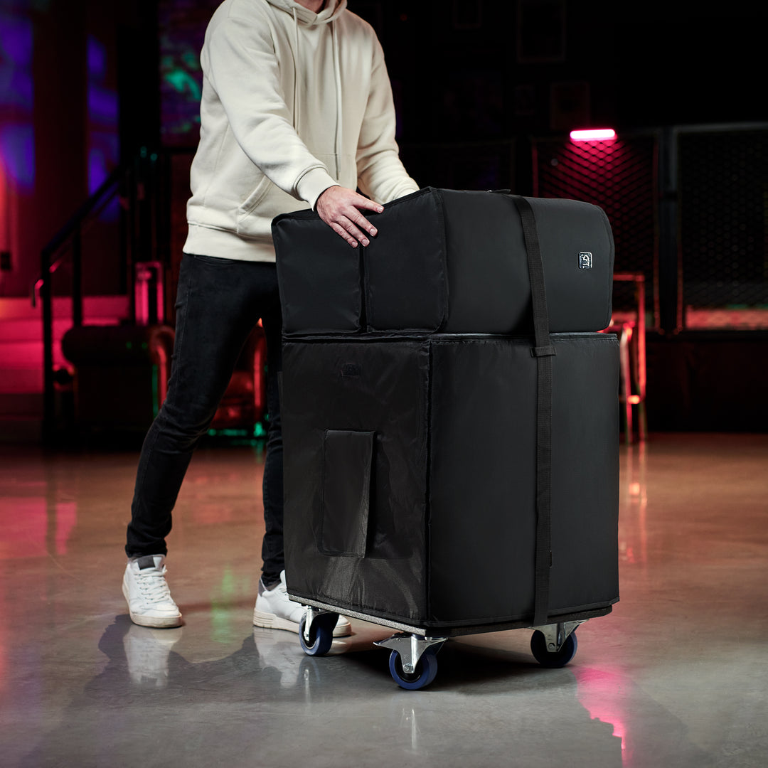 LD Systems DAVE 12 G4X BAG SET - Set di trasporto con base con ruote e copertura protettiva per DAVE 12 G4X