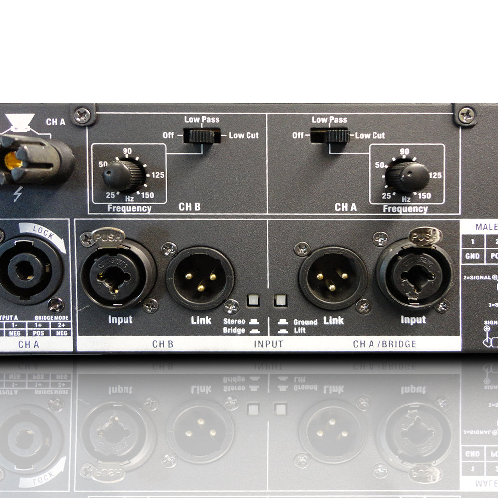 LD Systems DEEP2 2400 X - Amplificatore di Potenza (2x600W, 8 Ohm)