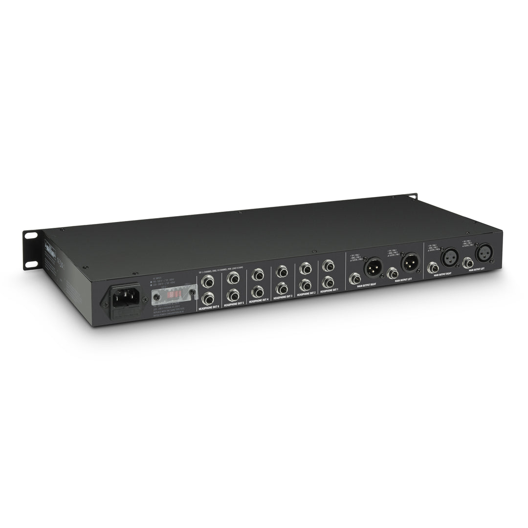 LD Systems HPA 6 - Amplificatore per cuffie a 19" e 6 canali
