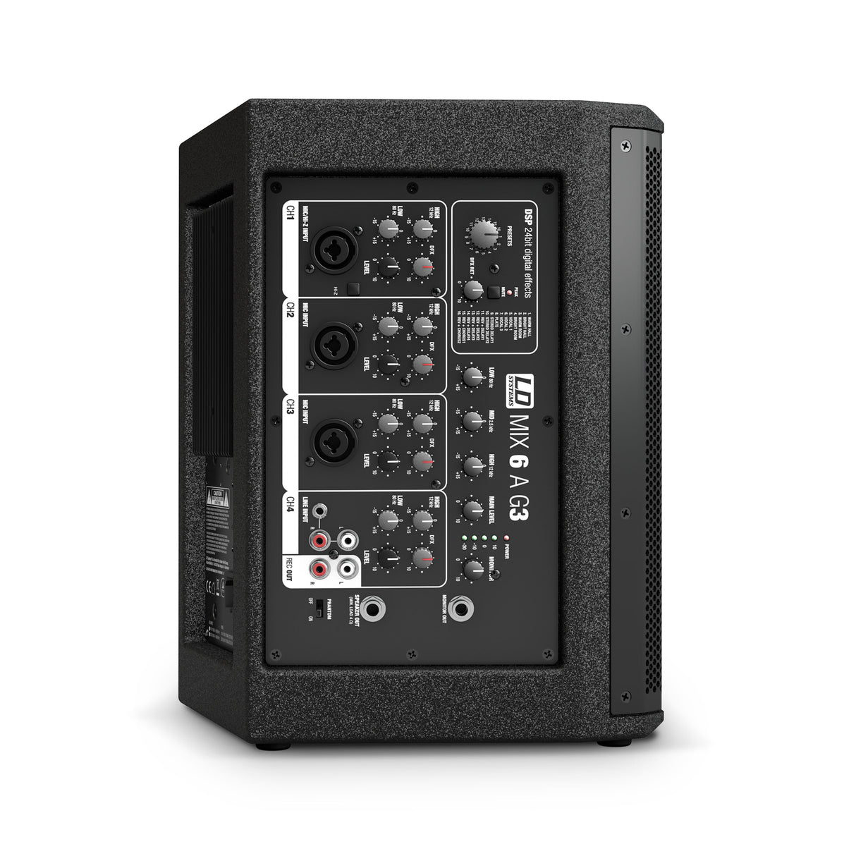 LD Systems MIX 6 A G3 - Aktiv 2-vejs højttaler med integreret 4-kanals mixer