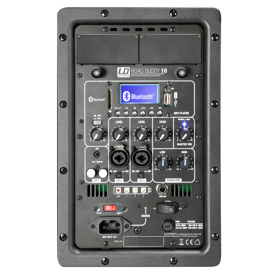 LD Systems ROADBUDDY 10 BASIC - Altoparlante Bluetooth alimentato a batteria con mixer