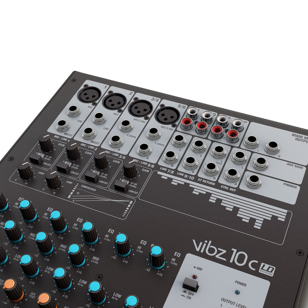 LD Systems VIBZ 10 C – mixer a 10 canali con compressore