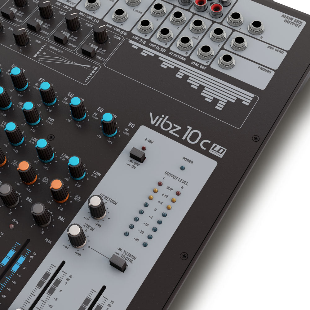 LD Systems VIBZ 10 C – mixer a 10 canali con compressore