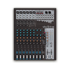 LD Systems VIBZ 12 DC - console di missaggio a 12 canali con DFX e compressore