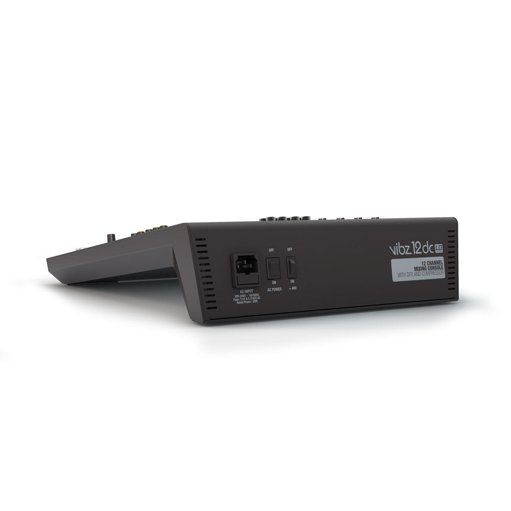 LD Systems VIBZ 12 DC - console di missaggio a 12 canali con DFX e compressore