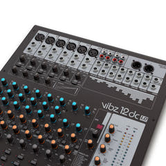 LD Systems VIBZ 12 DC - console di missaggio a 12 canali con DFX e compressore