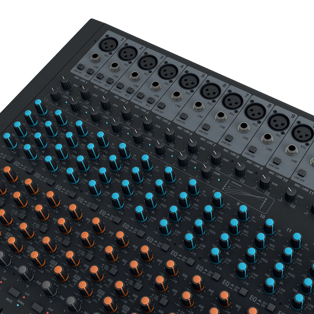 LD Systems VIBZ 24 DC - console mixer a 24 canali con DFX e compressore