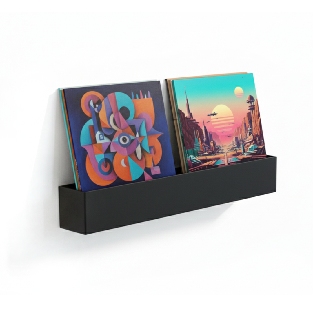 Studio 57 Display da parete doppio in vinile (nero)