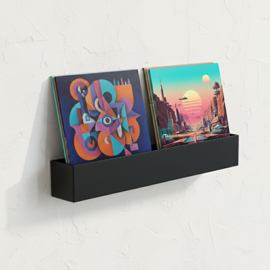Studio 57 Display da parete doppio in vinile (nero)