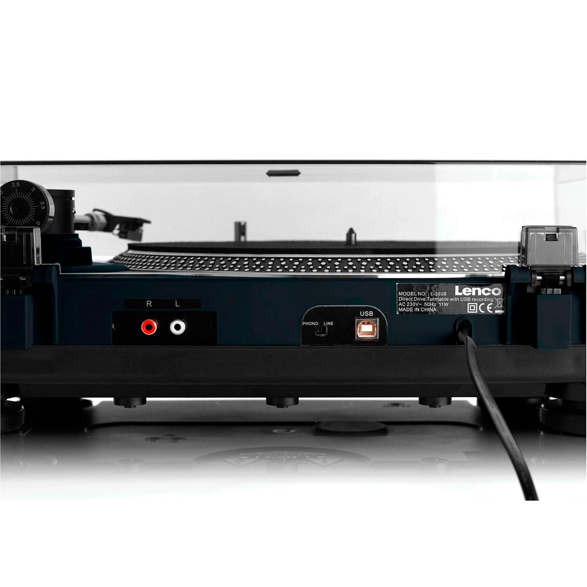 Lenco L-3808 Turntable (Black)