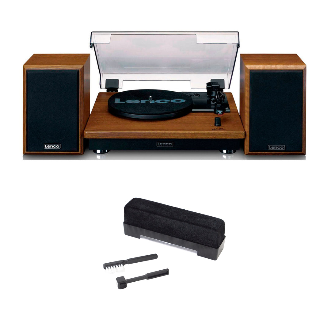 Lenco LS-100 Giradischi Bundle con Altoparlanti (Teak)