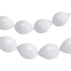 Palloncini Link per Ghirlande 8 pz. (Bianco Cocco Opaco, 33cm)