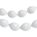 Palloncini Link per Ghirlande 8 pz. (Bianco Cocco Opaco, 33cm)
