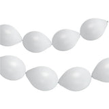 Palloncini Link per Ghirlande 8 pz. (Bianco Cocco Opaco, 33cm)
