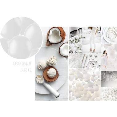 Link Balloons for Garlands Coconut White Matt. (33cm - 8 pcs)