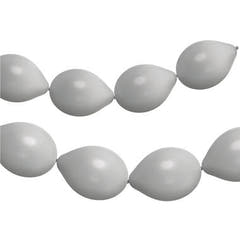 Palloncini Link per Ghirlande 8 pz. (Argento Polvere di Luna, 33cm)