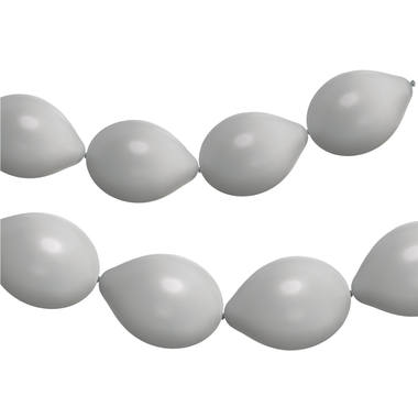Palloncini Link per Ghirlande 8 pz. (Argento Polvere di Luna, 33cm)