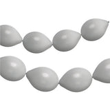 Palloncini Link per Ghirlande 8 pz. (Argento Polvere di Luna, 33cm)