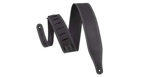 Levys M17BDS tracolla per chitarra 2 1/2", parte superiore black pull up