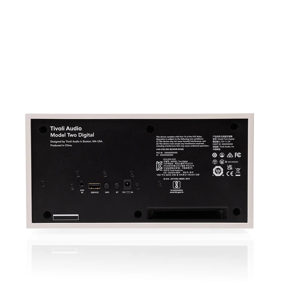 Tivoli Audio Model Two Digital Bluetooth Altoparlante (White/Argento)