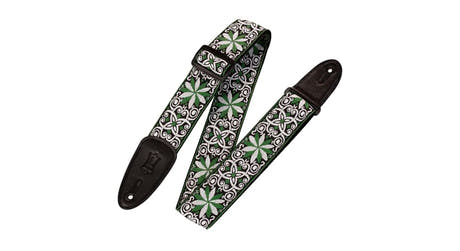 Levys M8HT tracolla per chitarra 2", verde e bianca