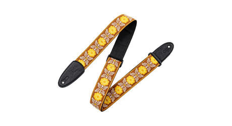 tracolla per chitarra Levys M8HT-27 2", motivo floreale giallo