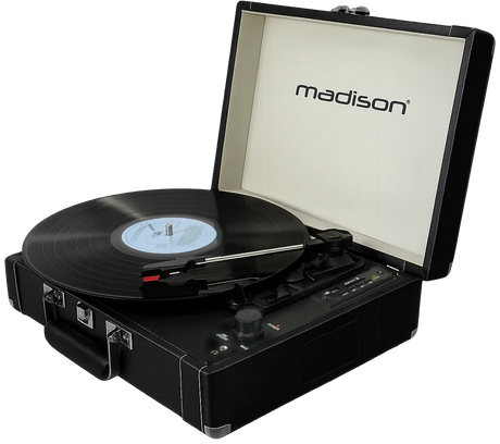 Madison Vintage Pladespiller con Bluetooth (Nero)