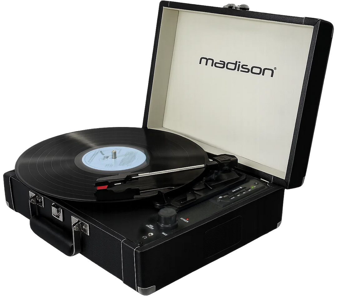 Madison Vintage Pladespiller con Bluetooth (Nero)