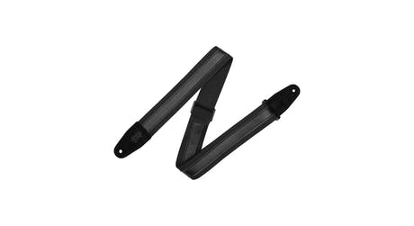 Levys MC2CG tracolla per chitarra 2", striscia in pelle nera su nero