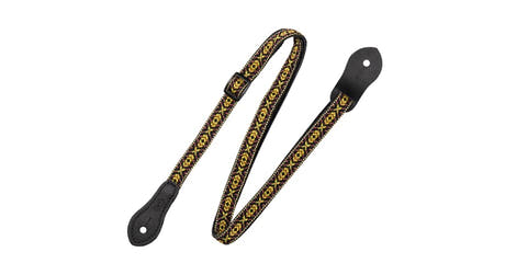 Levys MJ19UKE tracolla per mandolino e ukulele 1/2", nera e gialla