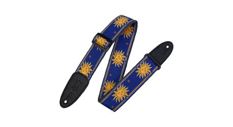 Levys MPJG tracolla per chitarra 2", design sun, blu