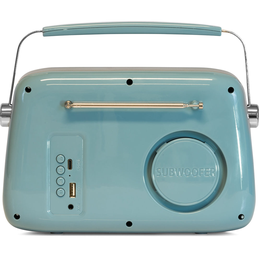 Madison Retro Radio con Bluetooth e FM (Blu)