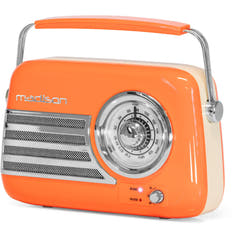 Madison Retro Radio con Bluetooth e FM (Arancione)