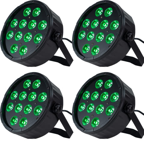 Marconi Polaris 12x12W RGBW Parlampe 4 stk. Bundle