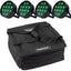 Marconi Polaris 12x12W RGBW Parlampe 4 stk. Bundle m/taske