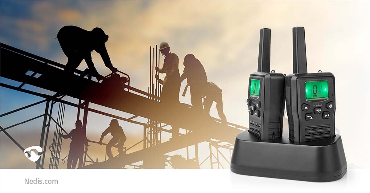 Nedis Walkie Talkie Set with Charger (Up to 10km)