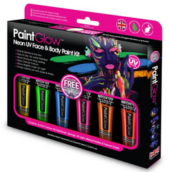 Set di Pittura Neon UV per Viso e Corpo